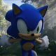 Sonic runs through a forest in Sonic Frontiers.